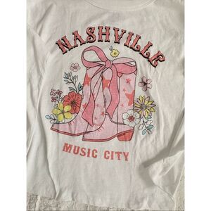 SO Girls Size M 8 Nashville Music City Graphic Long Sleeve Tee